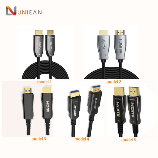UNIEAN Wholesale AOC HD 10M 50M 100M Long 2.1 UHD Video Cable 60Hz Fiber Optic 8k 4k UHD Cable for TV to Gaming Monitors