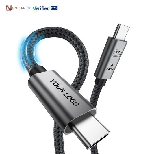 UNIEAN 240w Wholesale 2M 3M USB 3.2 Cable 5A Type C Usb Fast Charging Cable Data Cables for Iphones 15 Pro Max to Android
