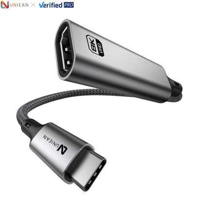 UNIEAN 0.2M USB C to HDMI Adapter 8K 60Hz 4K UHD Type C to HDMI Converter Cable for Macbook Pro TV Laptop Monitor Gaming