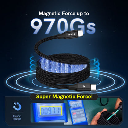 UNIEAN Factory Wholesale 2.0 Magnetic PD60W 100W 240W Braided Type C Usb Fast Charging Cable Data Cables for iphone to Android