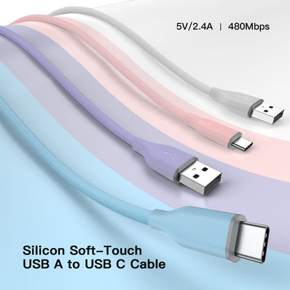 UNIEAN Wholesale PVC 2M 3M USB a Type-c Silicone Cable 2A Micro Usb Fast Charging Cable Data Cables for Iphones 15 Pro Max