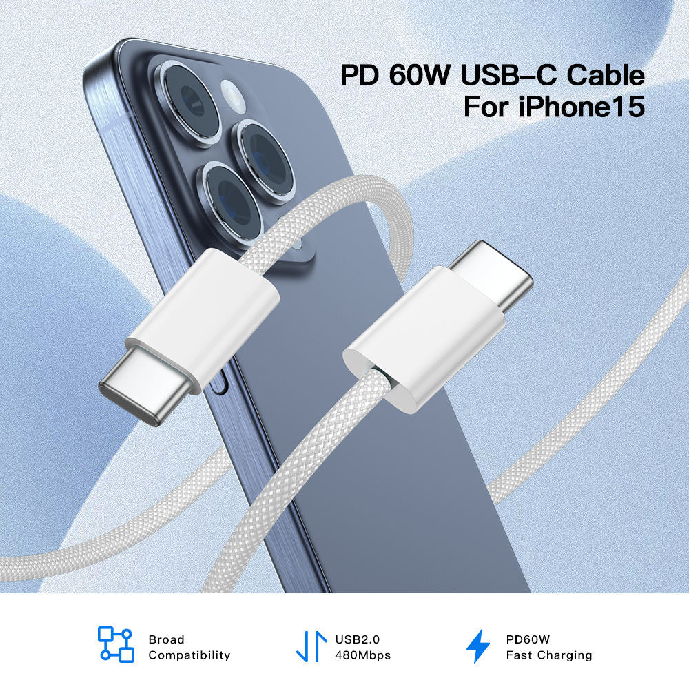 UNIEAN USB-C Charging Cable USB2.0 3A 60W Fast Charging Type-C to USB Cable for Apple Mobile Phone OEM ODM