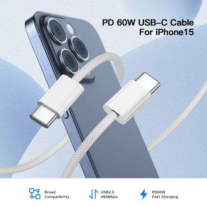 UNIEAN USB-C Charging Cable USB2.0 3A 60W Fast Charging Type-C to USB Cable for Apple Mobile Phone OEM ODM