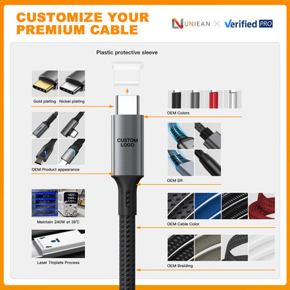 UNIEAN Wholesale 2M 3M Usb a to C 3.0 Cable Type C Usb Fast Charging Cable Data Cables for Mobile Phones to Ps5 Android