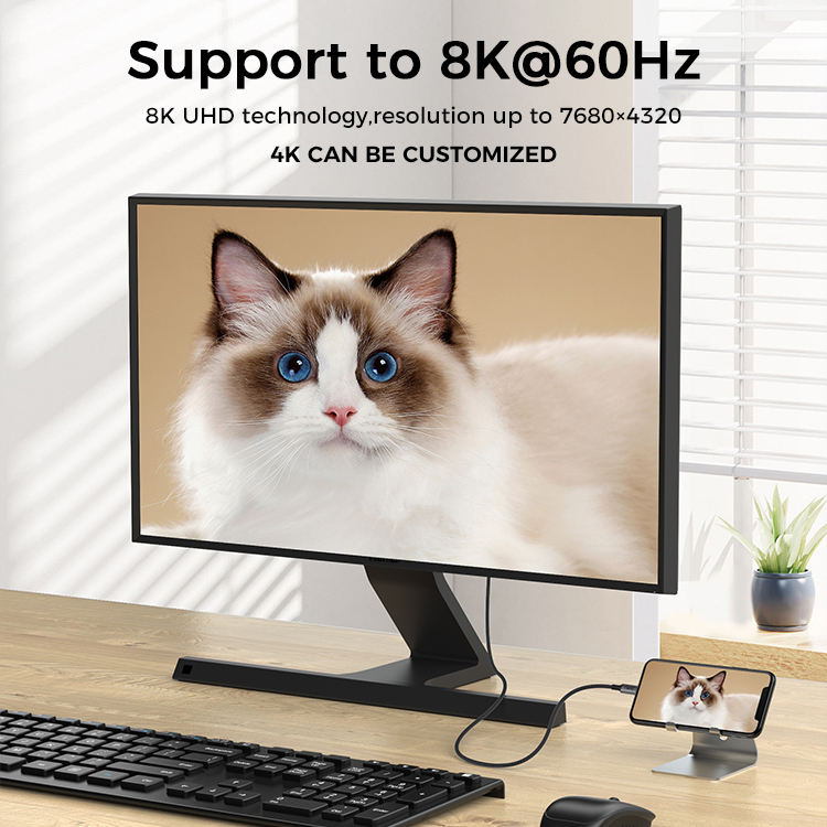 UNIEAN Coaxial Type-c 40Gbps 8K Video 20V 5A Type C to Type C Fast Charging Cable Data Cables PD 100W USB 4.0 for Iphone