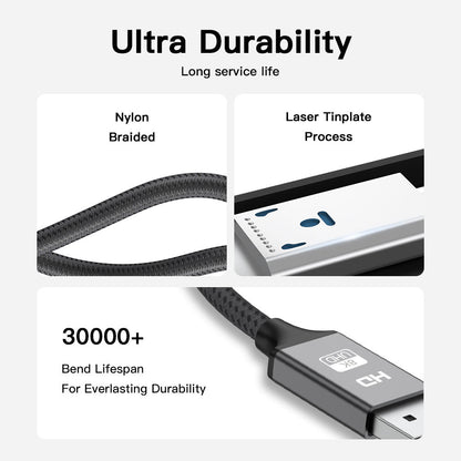 UNIEAN Wholesale HD 2M 3M 8k Div Cable 1.4 DP to DP 60Hz 2.0 Cable Display Port to 2.1 Video Cable for Mobile to Tv Ps5